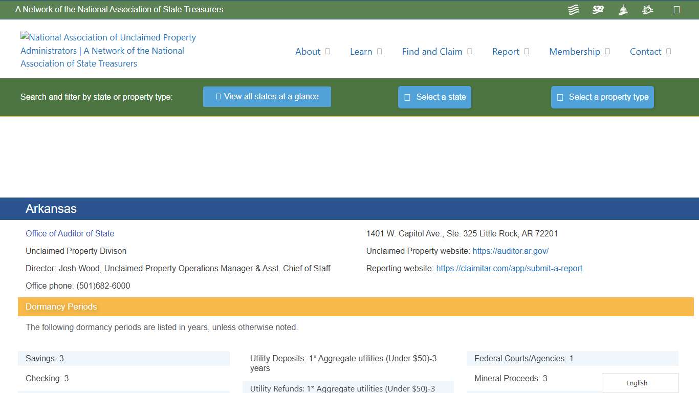 Arkansas – National Association of Unclaimed Property Administrators (NAUPA)