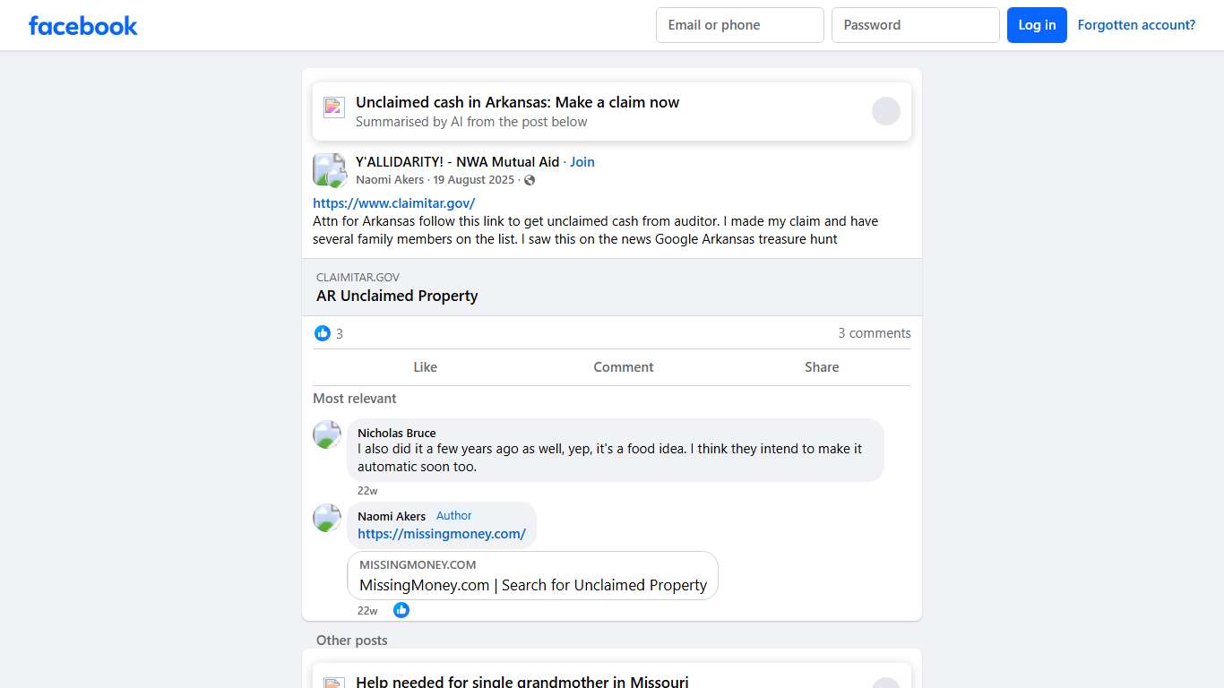 Y'ALLIDARITY! - NWA Mutual Aid https://www.claimitar.gov/ Facebook